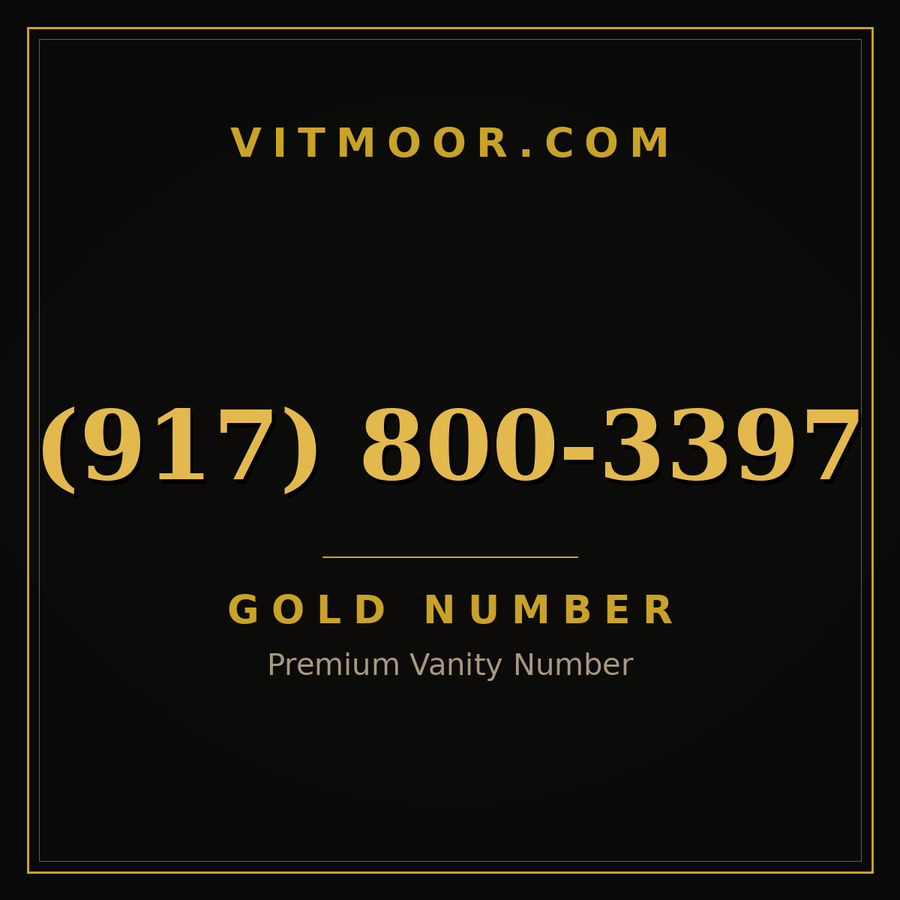 VITMOOR Gold premium number (917) 800-3397