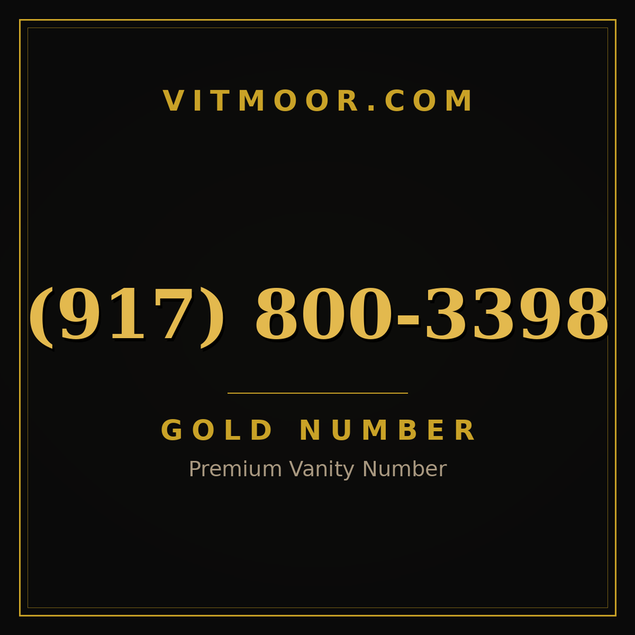 VITMOOR Gold premium number (917) 800-3398