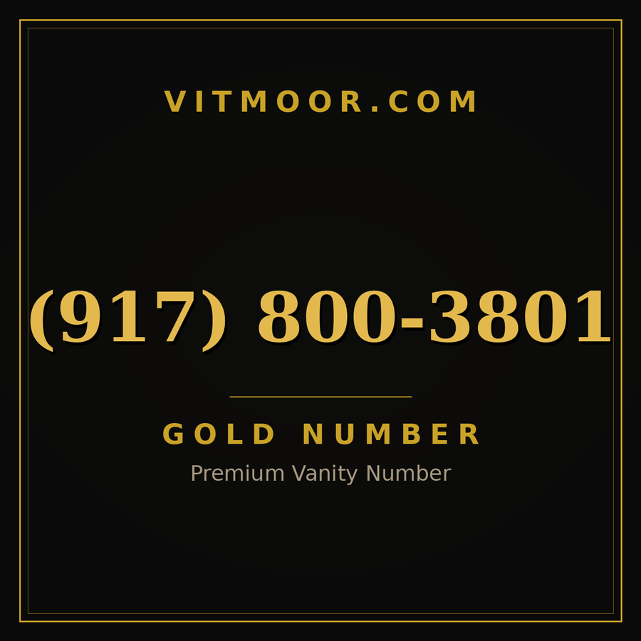 VITMOOR Gold premium number (917) 800-3801