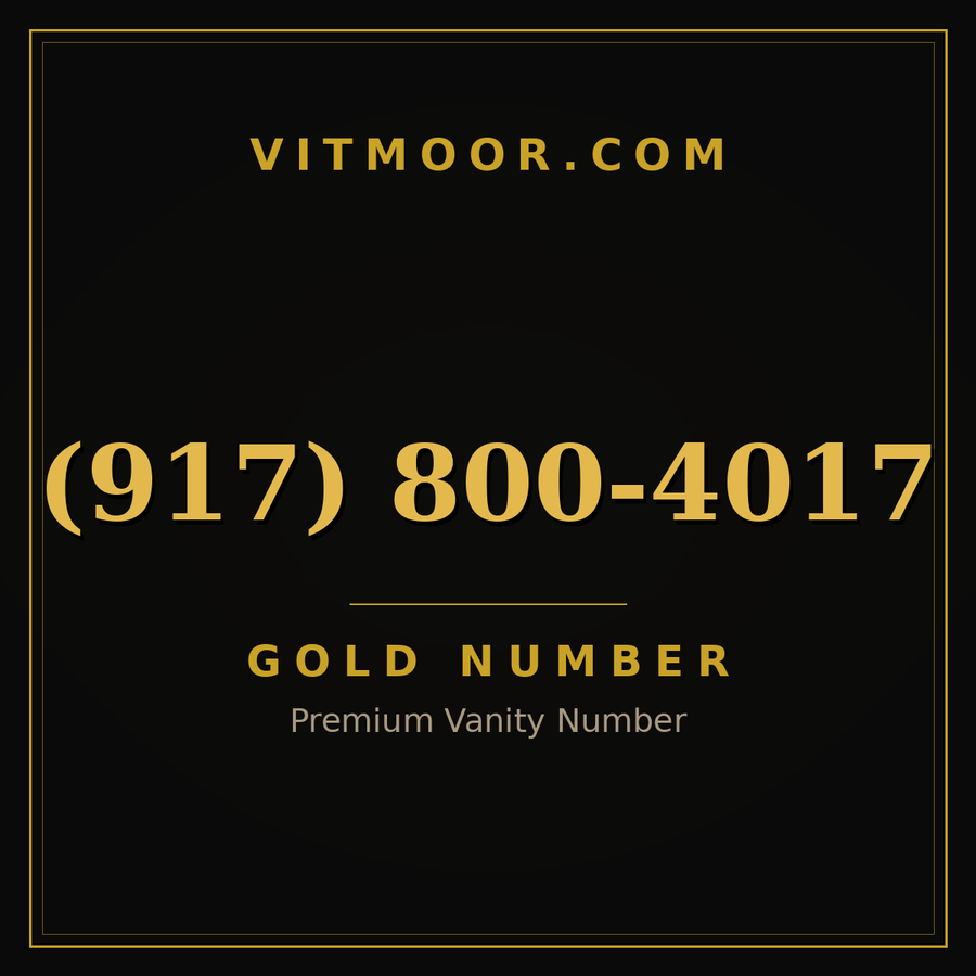VITMOOR Gold premium number (917) 800-4017