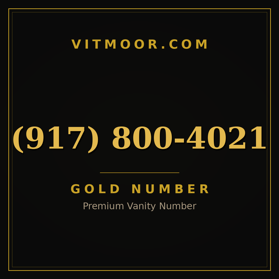 VITMOOR Gold premium number (917) 800-4021