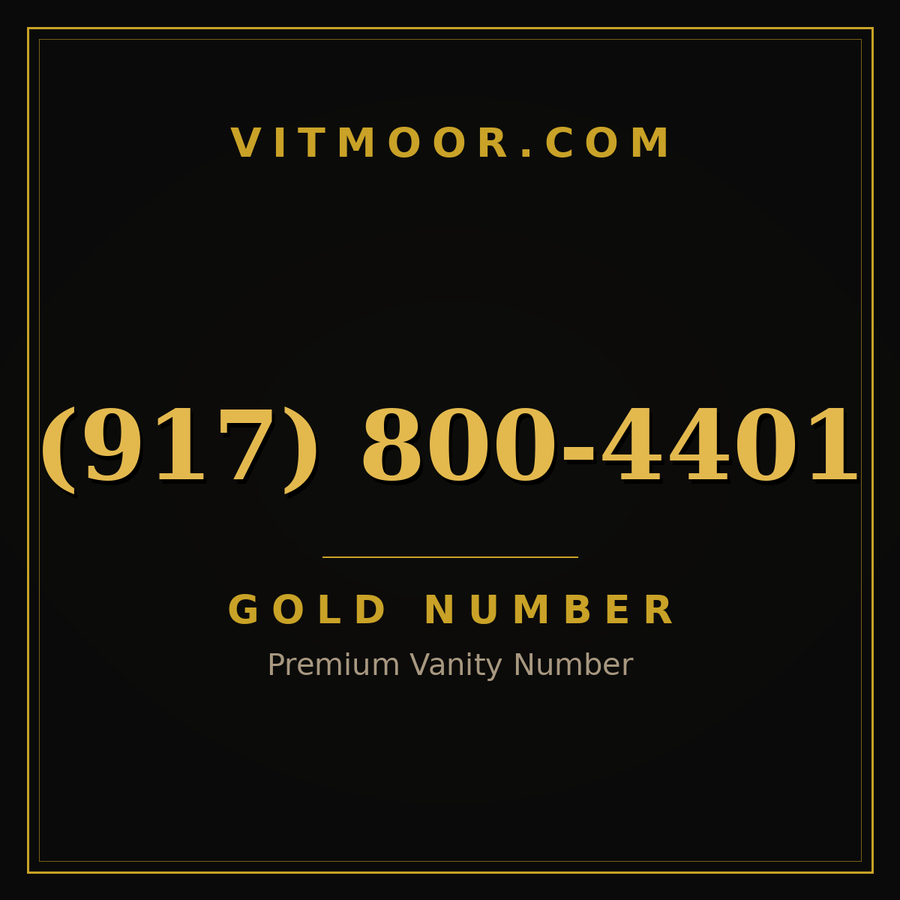 VITMOOR Gold premium number (917) 800-4401