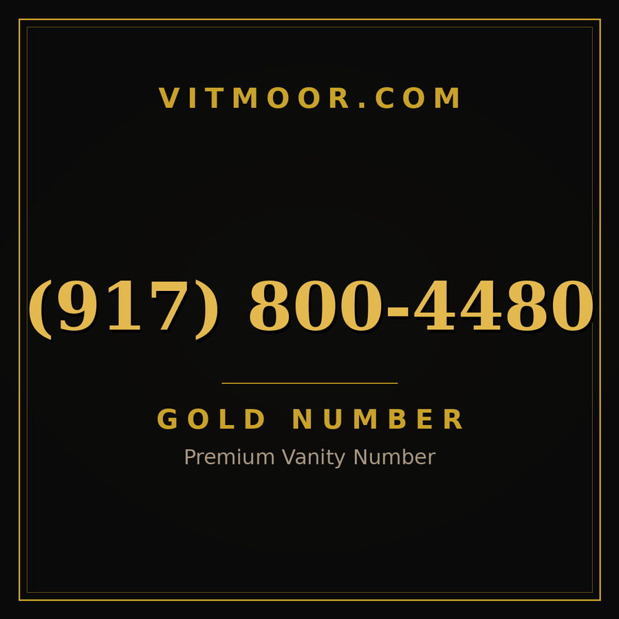 VITMOOR Gold premium number (917) 800-4480