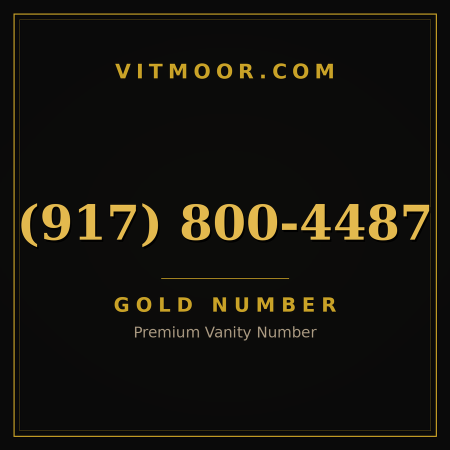 VITMOOR Gold premium number (917) 800-4487