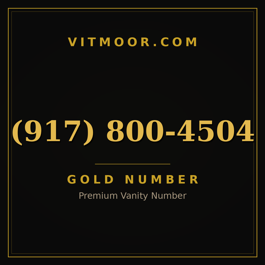 VITMOOR Gold premium number (917) 800-4504