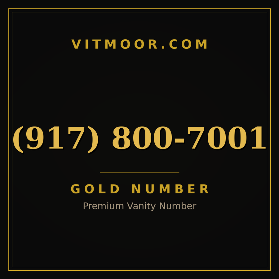 VITMOOR Gold premium number (917) 800-7001