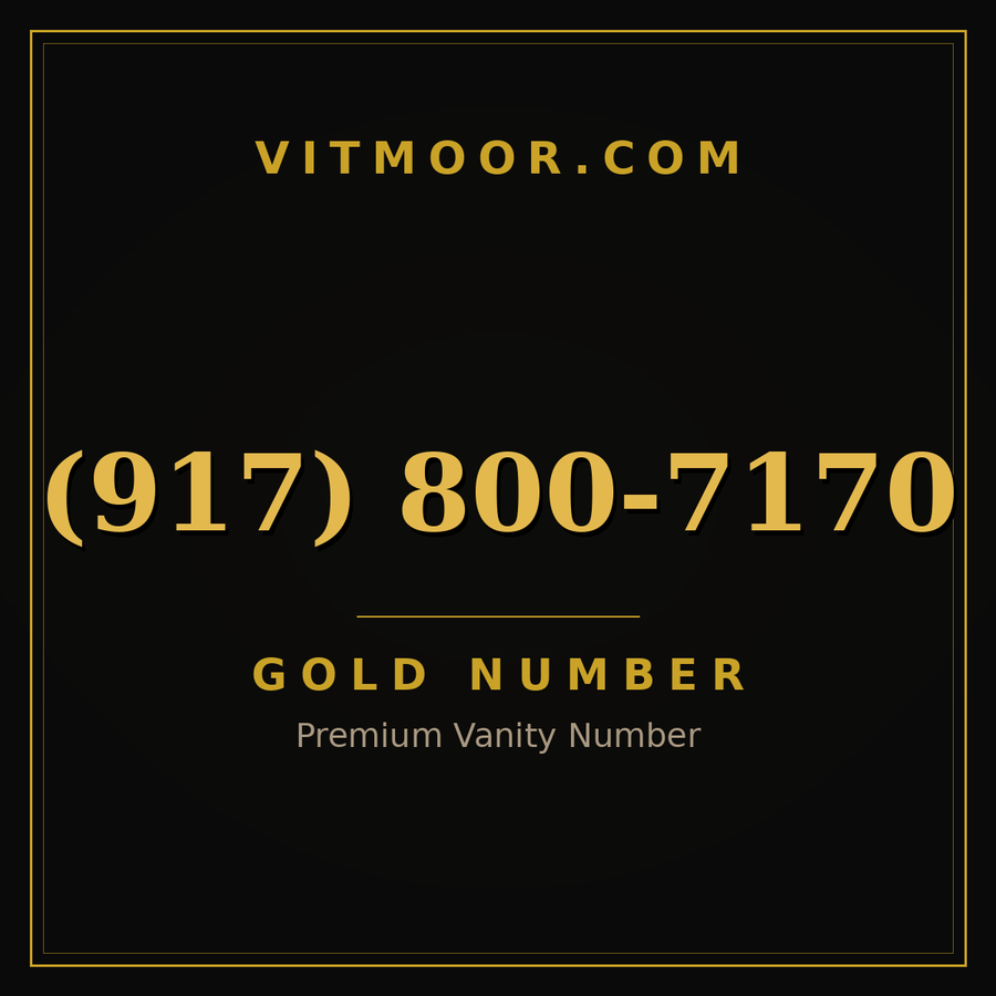 VITMOOR Gold premium number (917) 800-7170
