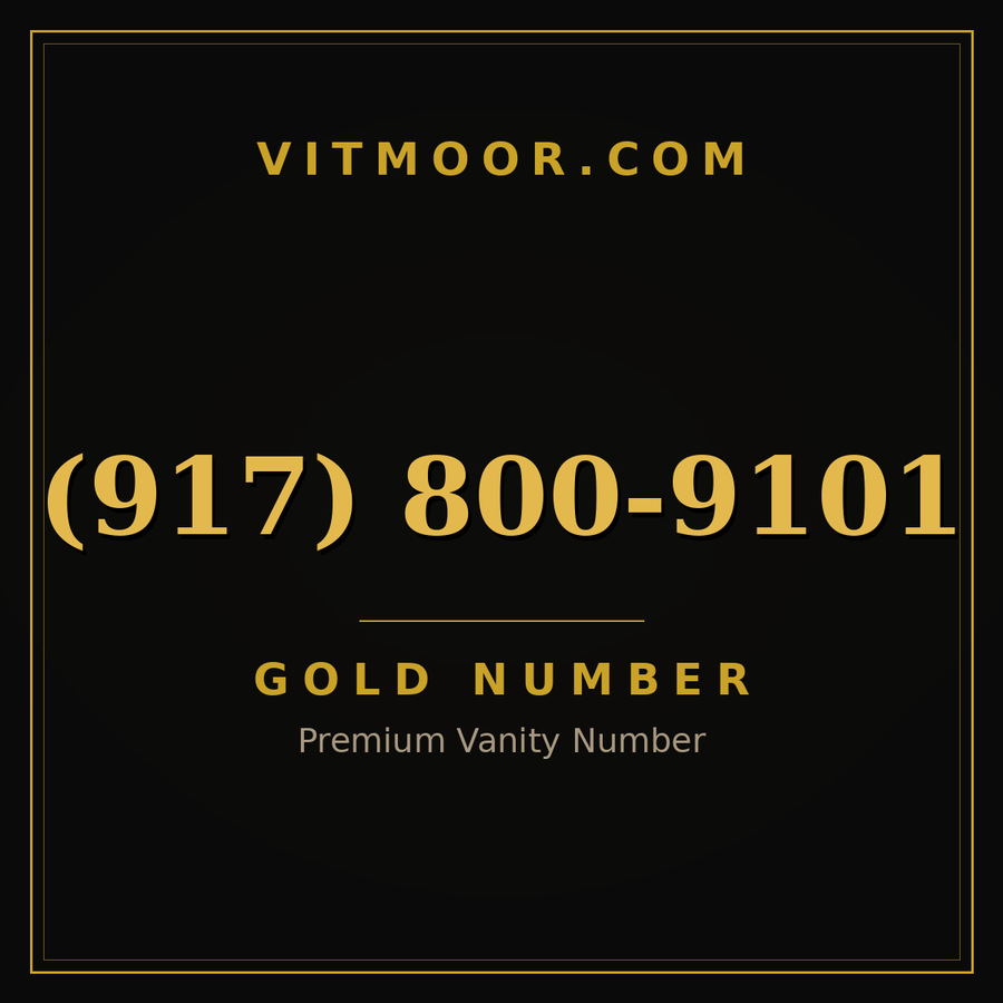 VITMOOR Gold premium number (917) 800-9101