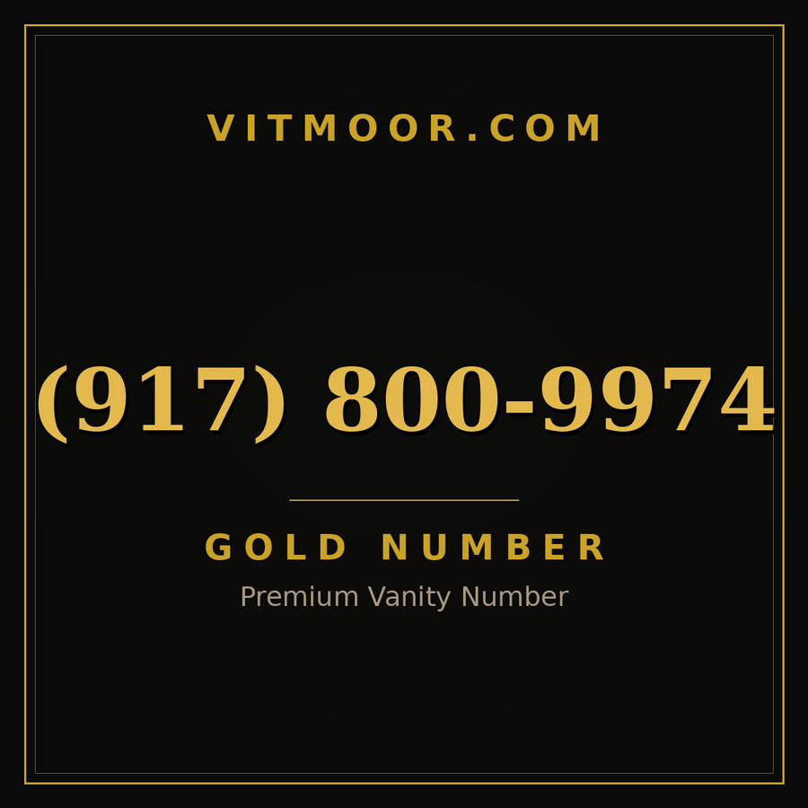 VITMOOR Gold premium number (917) 800-9974