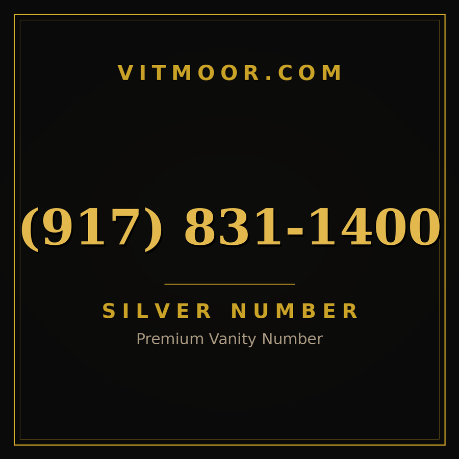 VITMOOR Silver premium number (917) 831-1400