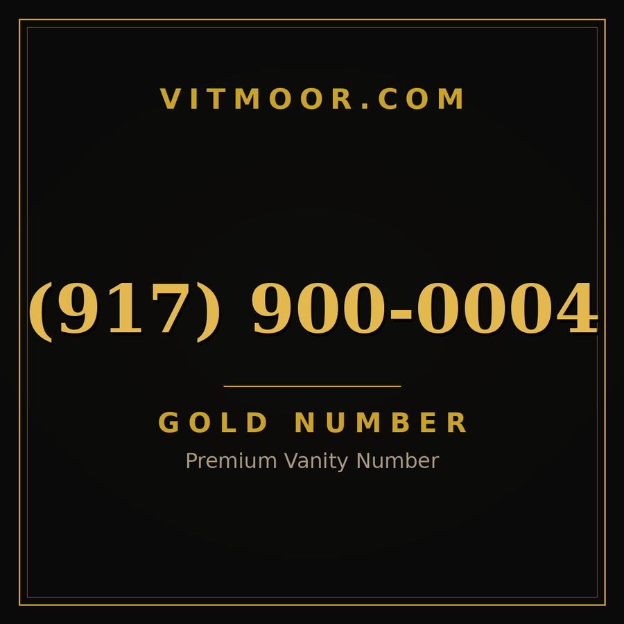 VITMOOR Gold premium number (917) 900-0004