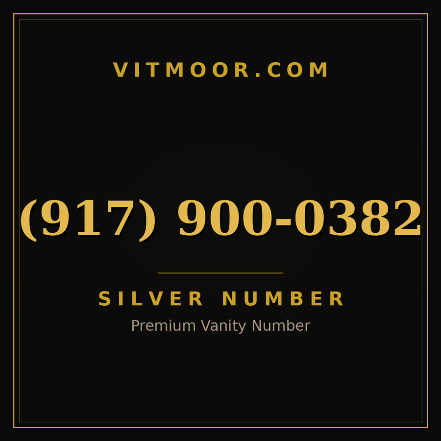 VITMOOR Silver premium number (917) 900-0382