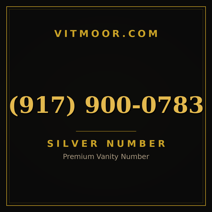VITMOOR Silver premium number (917) 900-0783