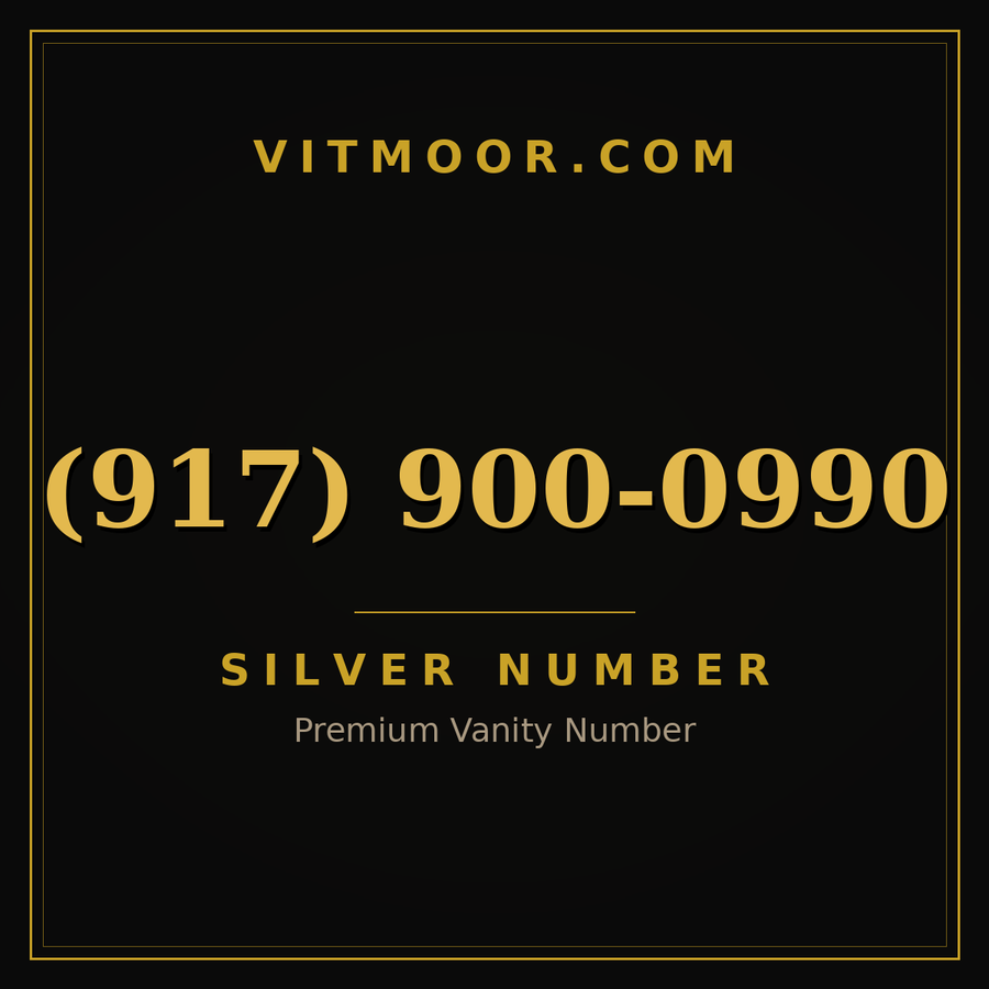 VITMOOR Silver premium number (917) 900-0990