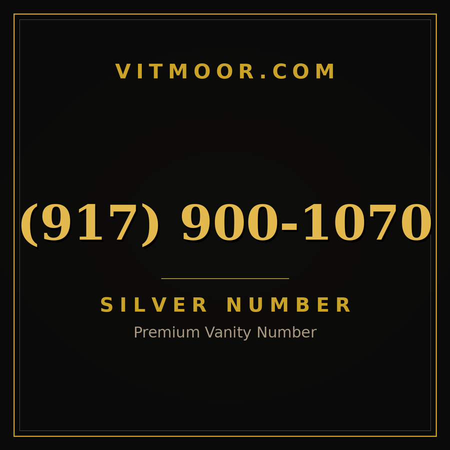 VITMOOR Silver premium number (917) 900-1070