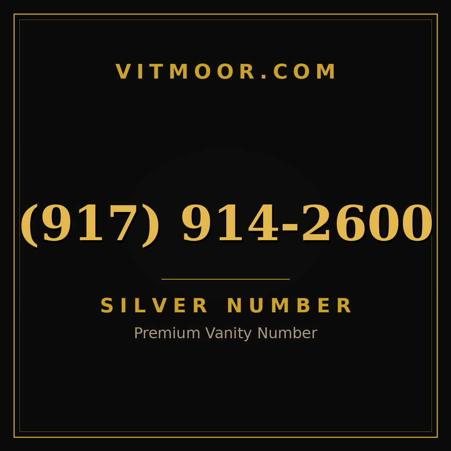 VITMOOR Silver premium number (917) 914-2600