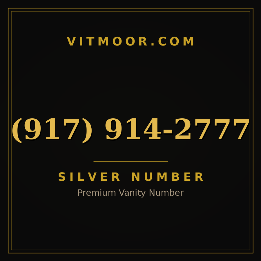 VITMOOR Silver premium number (917) 914-2777