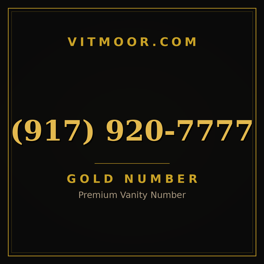 VITMOOR Gold premium number (917) 920-7777