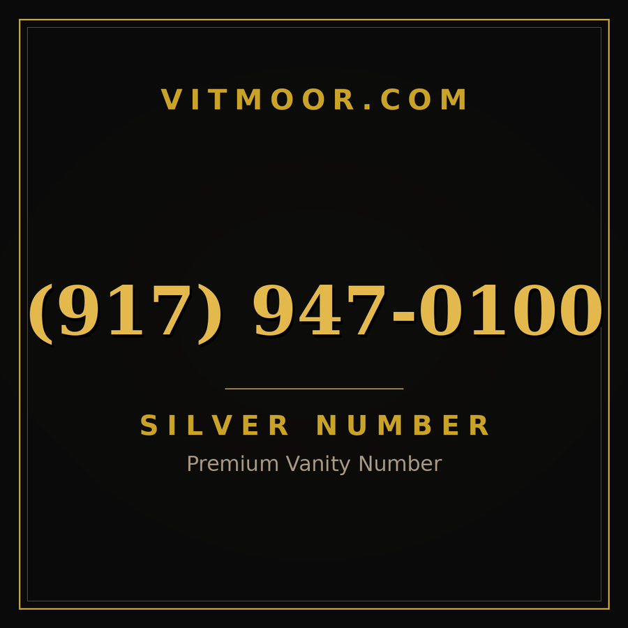 VITMOOR Silver premium number (917) 947-0100