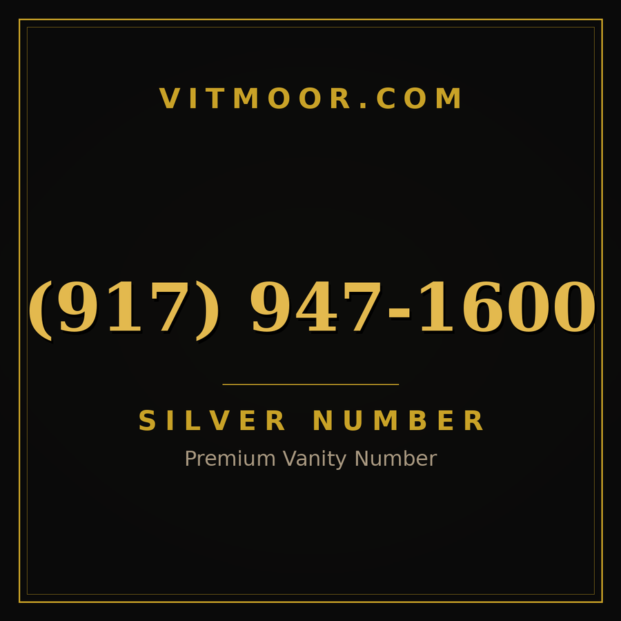VITMOOR Silver premium number (917) 947-1600