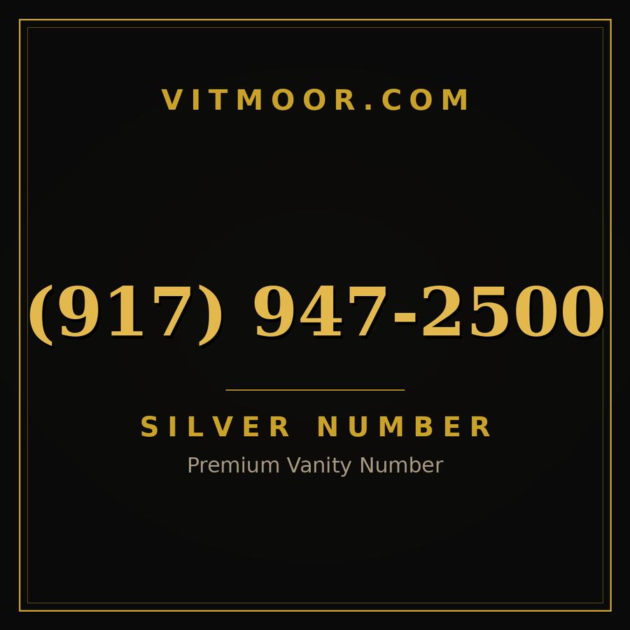 VITMOOR Silver premium number (917) 947-2500