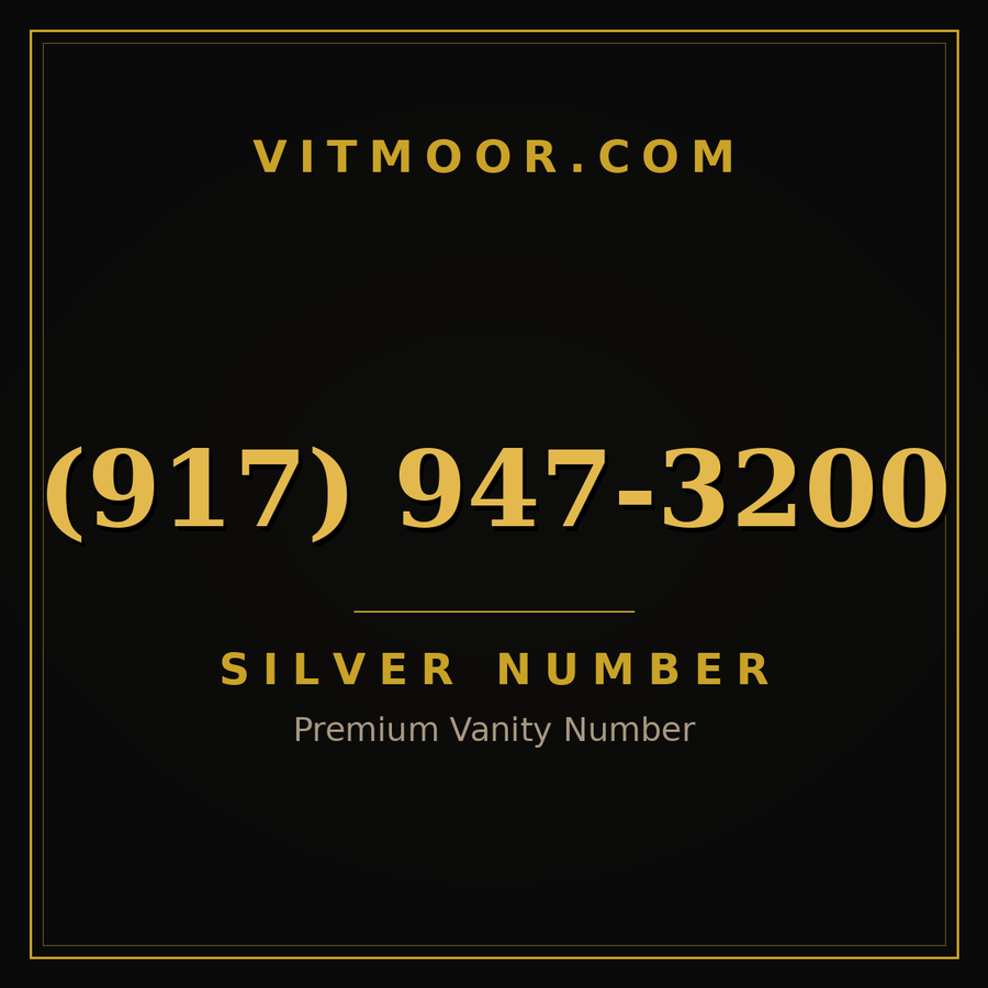 VITMOOR Silver premium number (917) 947-3200