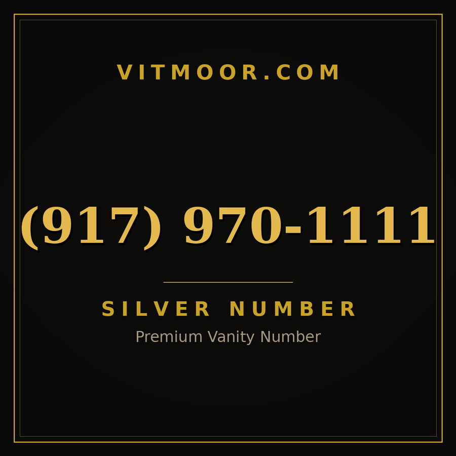 VITMOOR Silver premium number (917) 970-1111