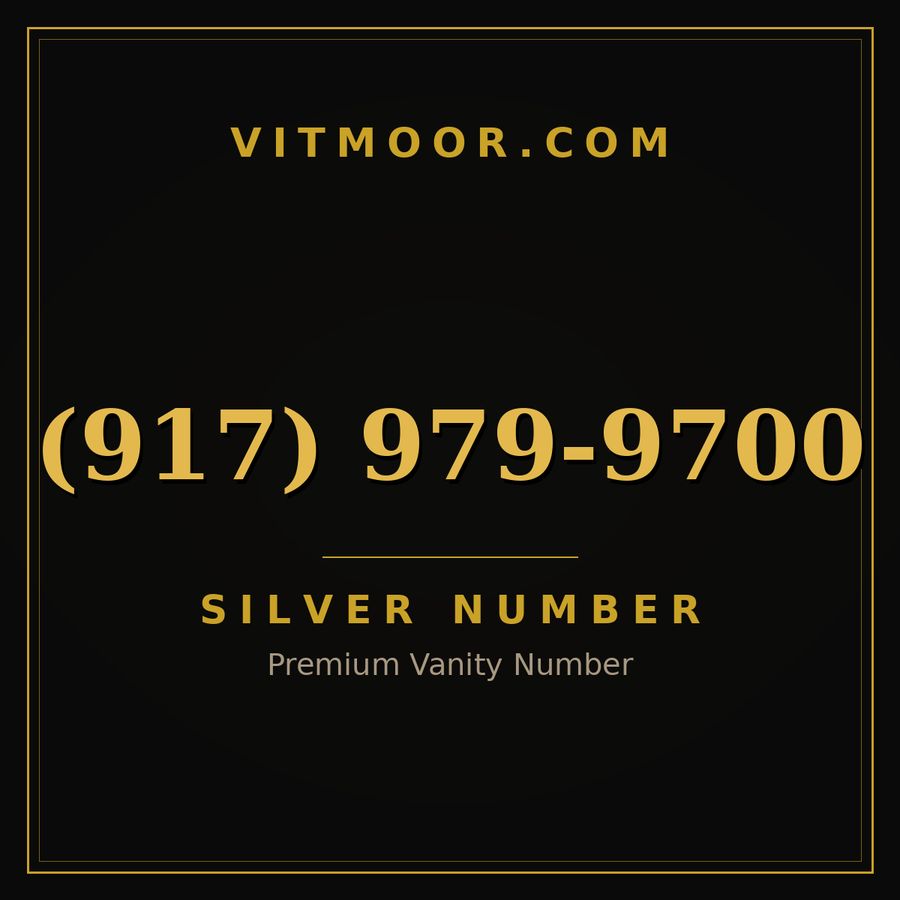 VITMOOR Silver premium number (917) 979-9700