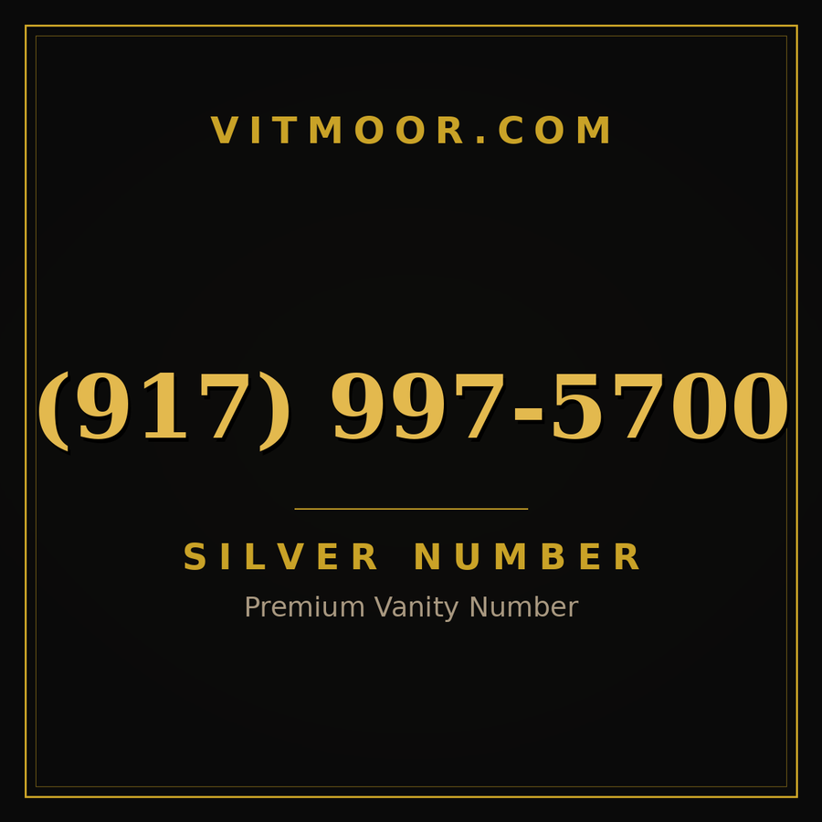 VITMOOR Silver premium number (917) 997-5700