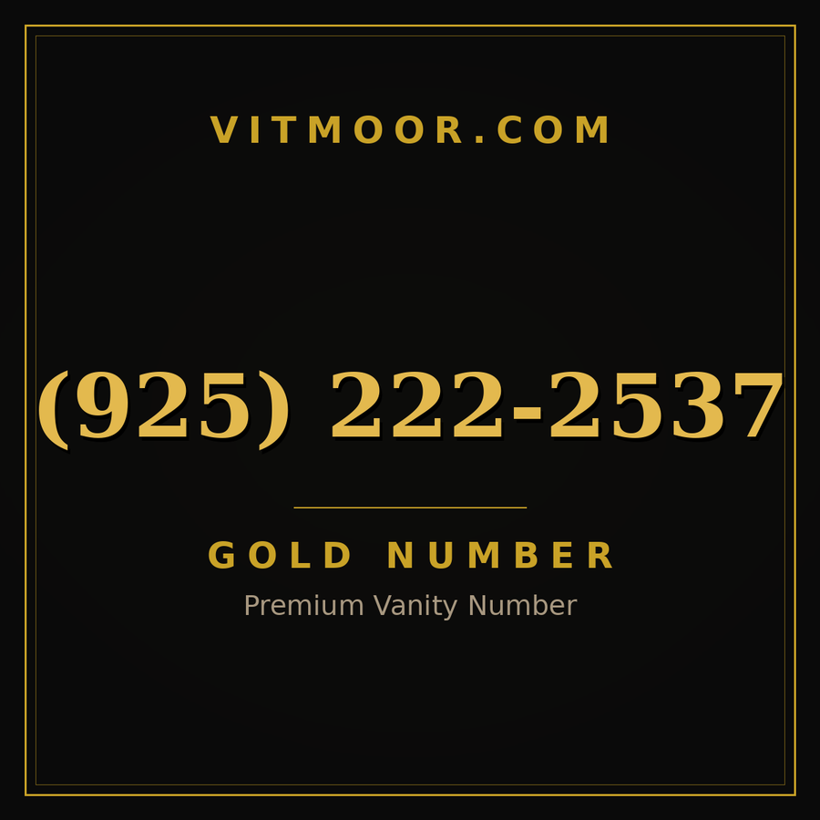 VITMOOR Gold premium number (925) 222-2537