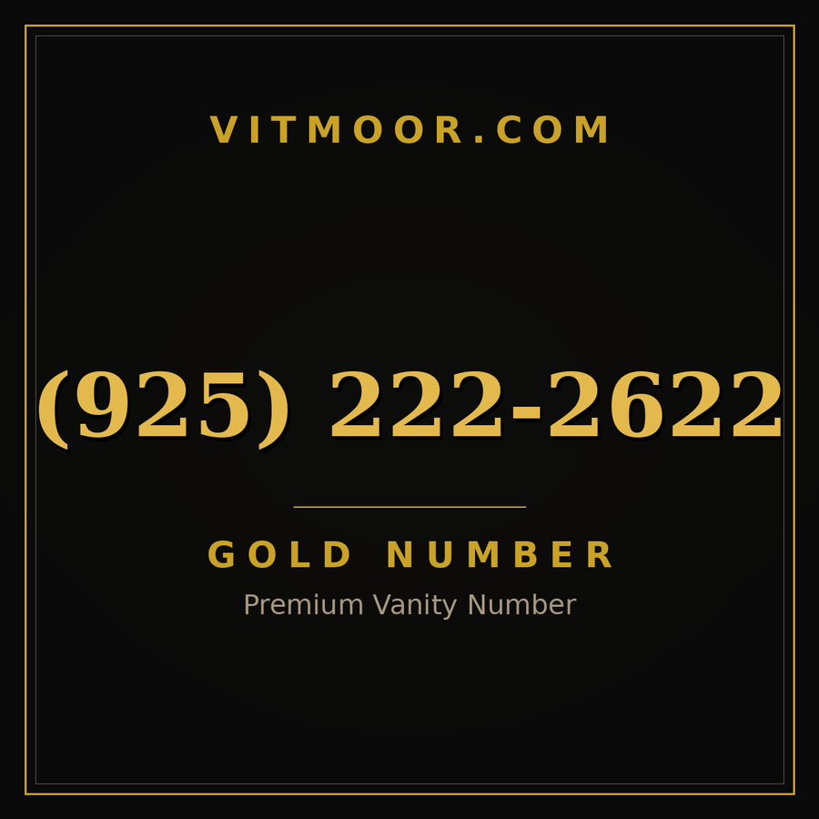 VITMOOR Gold premium number (925) 222-2622