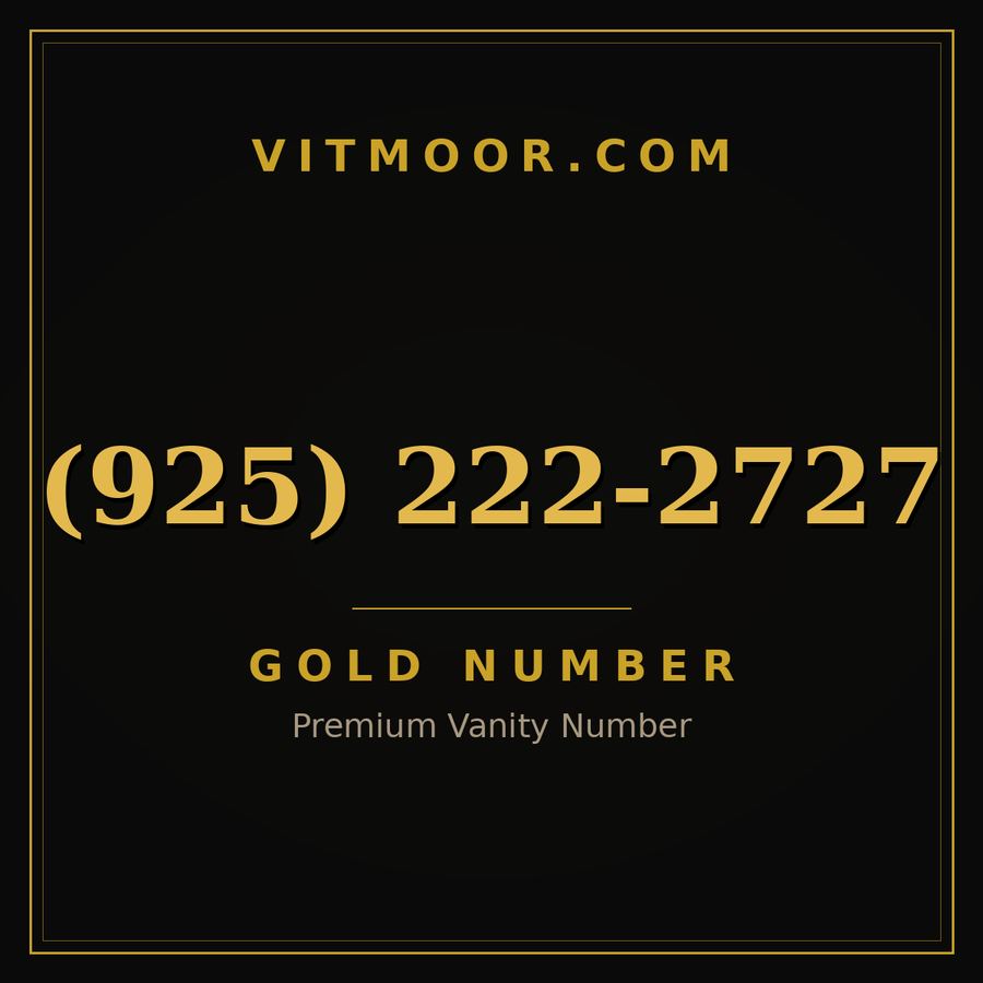 VITMOOR Gold premium number (925) 222-2727