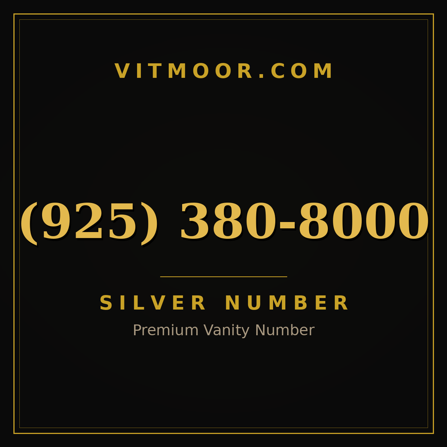 VITMOOR Silver premium number (925) 380-8000