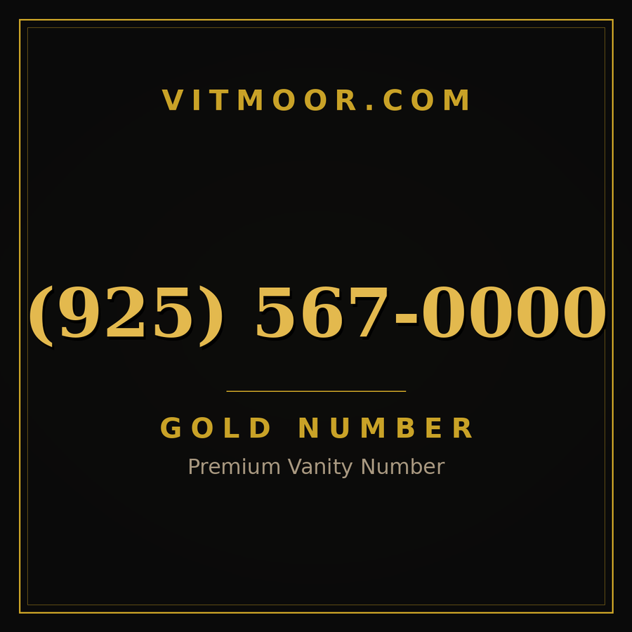 VITMOOR Gold premium number (925) 567-0000