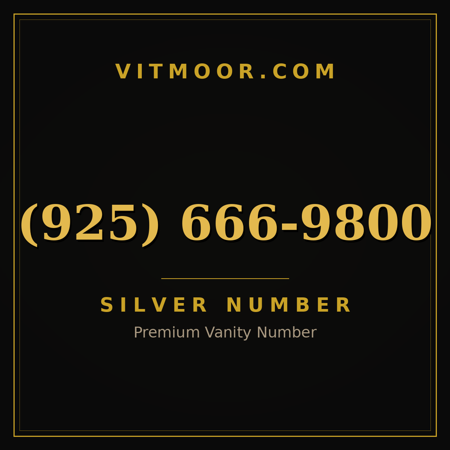 VITMOOR Silver premium number (925) 666-9800