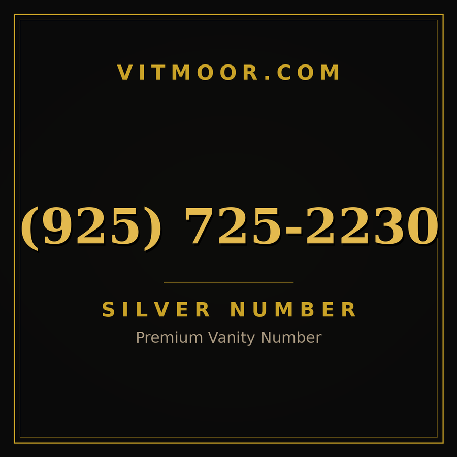 VITMOOR Silver premium number (925) 725-2230