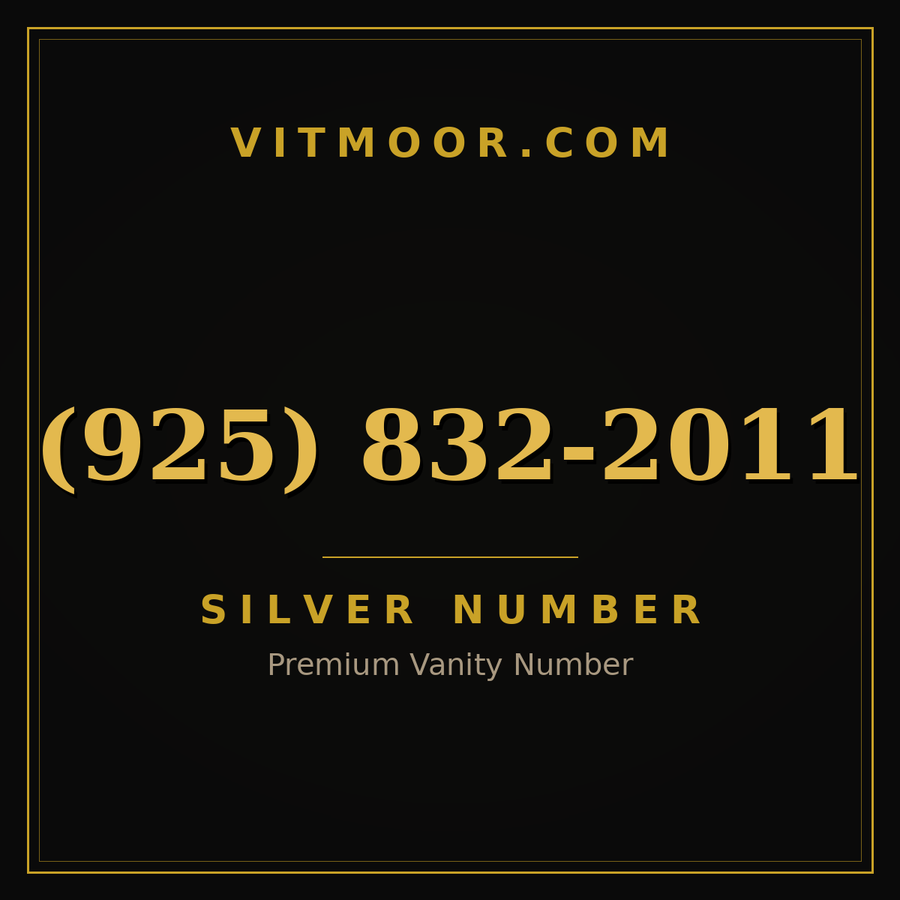 VITMOOR Silver premium number (925) 832-2011