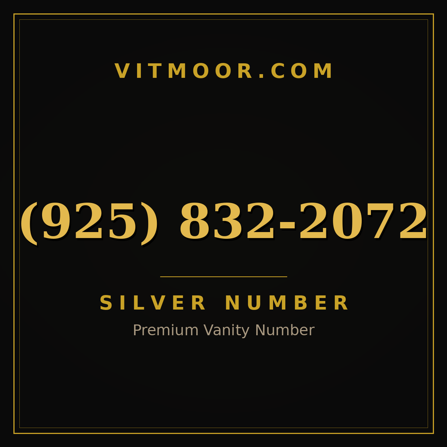 VITMOOR Silver premium number (925) 832-2072