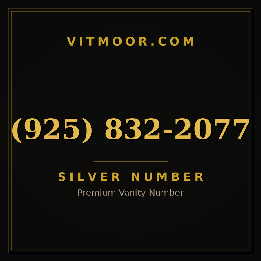 VITMOOR Silver premium number (925) 832-2077