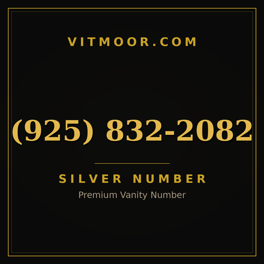 VITMOOR Silver premium number (925) 832-2082