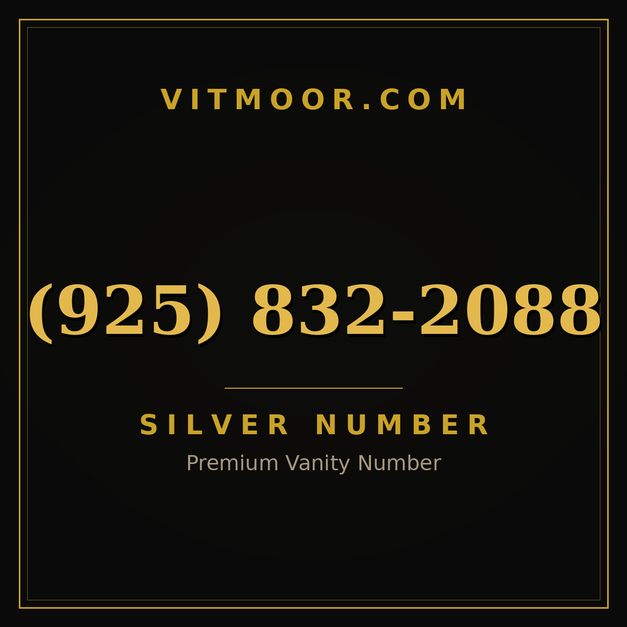 VITMOOR Silver premium number (925) 832-2088