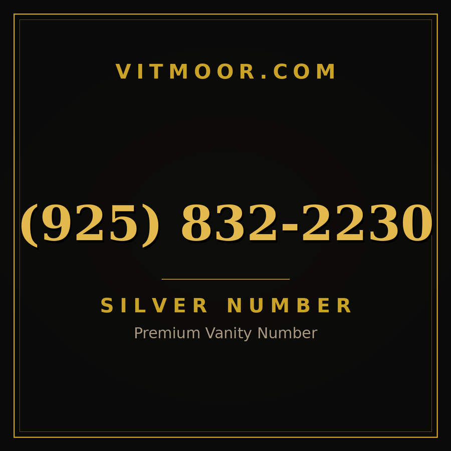 VITMOOR Silver premium number (925) 832-2230