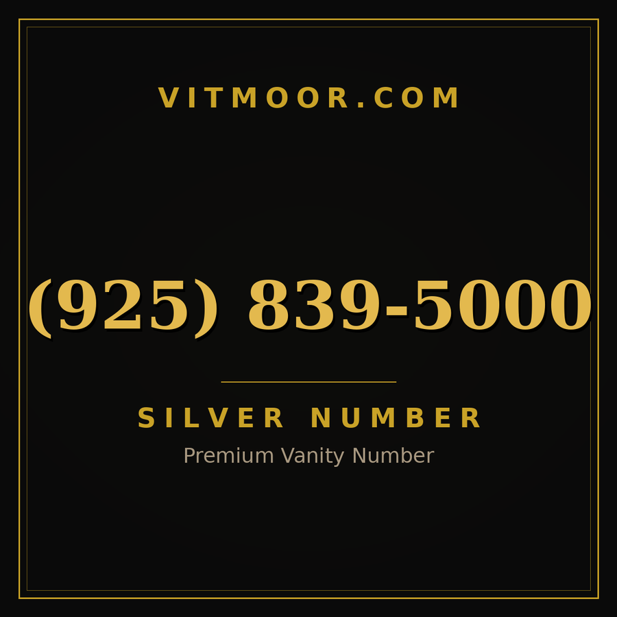 VITMOOR Silver premium number (925) 839-5000