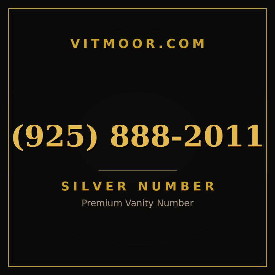 VITMOOR Silver premium number (925) 888-2011