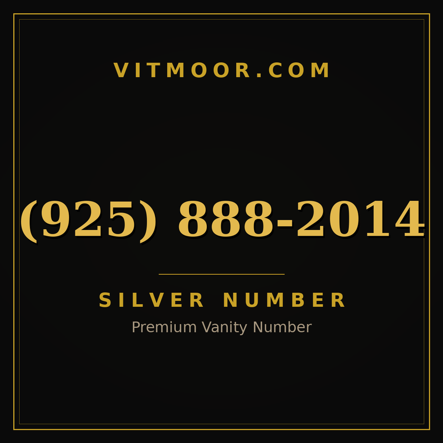 VITMOOR Silver premium number (925) 888-2014
