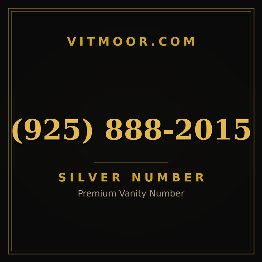 VITMOOR Silver premium number (925) 888-2015