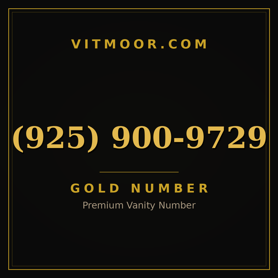 VITMOOR Gold premium number (925) 900-9729