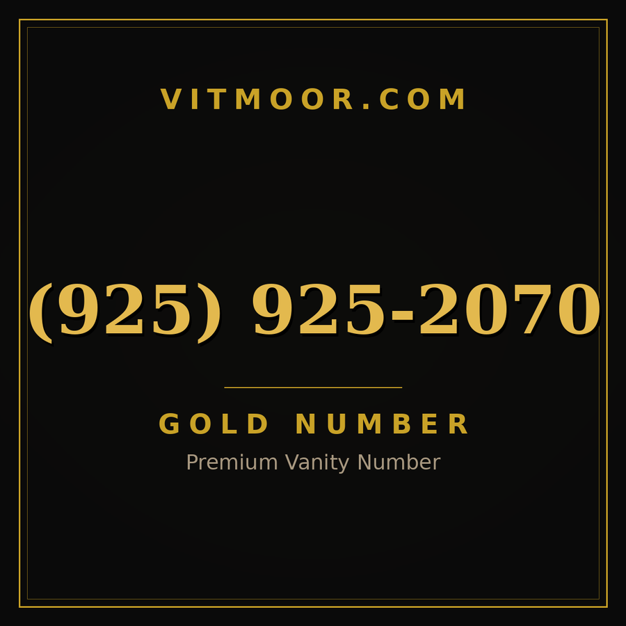 VITMOOR Gold premium number (925) 925-2070