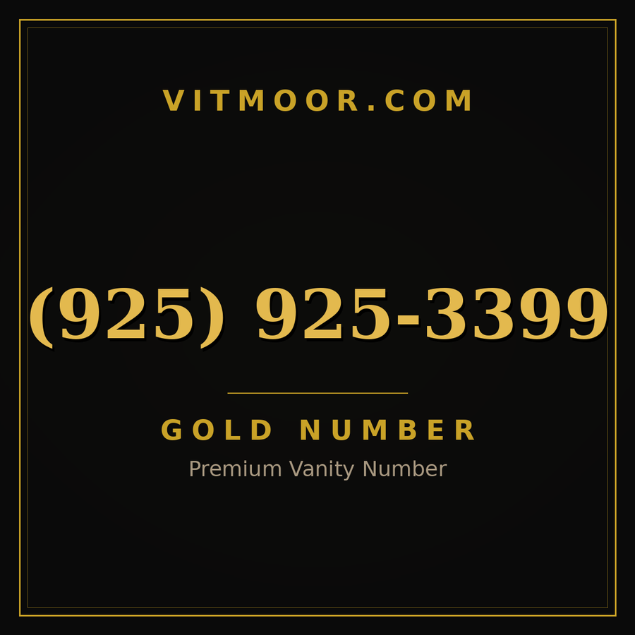 VITMOOR Gold premium number (925) 925-3399