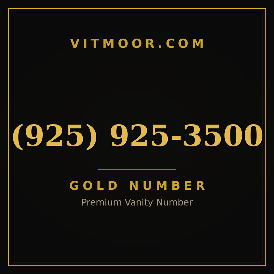 VITMOOR Gold premium number (925) 925-3500